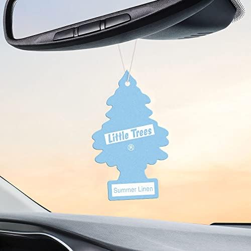 LITTLE TREES Car Air Freshener | Hanging Tree Provides Long Lasting Scent for Auto and Home | 24 Air Fresheners |Summer Linen