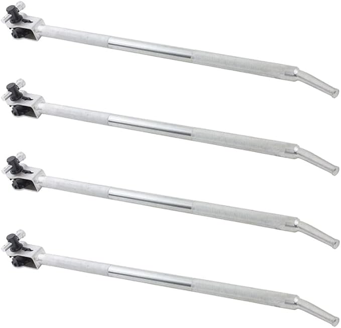 Mytee Products 4 Pack 39.5" Standard Ratcheting Winch Bar for Flatbed Trailer - Chrome Carbon-Steel Ratchet Winch Bar with Non-Slip Handle & Slip Resistant Tip for Secure Operation