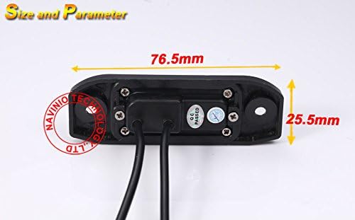 Vehicle License Plate Reverse Backup Camera Parking Camera Replacement for Volvo S80 SI40 XC60 S40 C70 S80L S40L S80 S60L S40L XC90 S80L S40L V40 V50(No.V7898=2 Screw Holes)