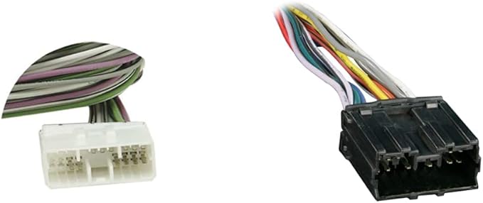 Metra 70-7002 Amplifier Bypass Harness for Select Mitsubishi Vehicles & Metra 70-7001 Radio Wiring Harness for Mitsubishi 1992-Up,Black