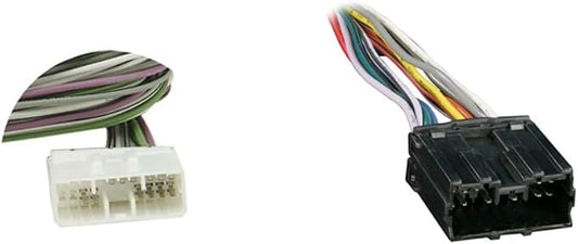 Metra 70-7002 Amplifier Bypass Harness for Select Mitsubishi Vehicles & Metra 70-7001 Radio Wiring Harness for Mitsubishi 1992-Up,Black