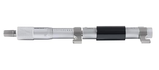Accusize Industrial Tools 4-5'' by 0.001'' Inside Micrometer in Fitted Case, Satin Chrome Finished, Eg00-3225 | Range: 4-5", Graduation: 0.001", Accuracy: 0.00028", Resolution: 0.0001", Satin Chrome Finish