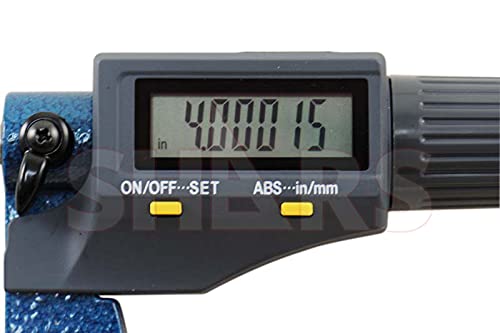 Shars 4-5"/100-125mm Solid Metal Frame Electronic Outside Micrometer 303-2468 P]