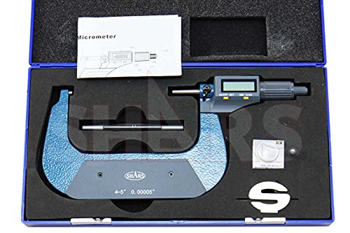Shars 4-5"/100-125mm Solid Metal Frame Electronic Outside Micrometer 303-2468 P]