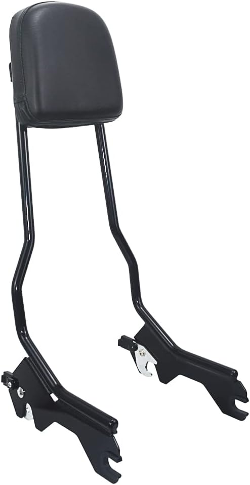 Backrest, Sissy Bar Upright w/Backrest Pad fits for Harley Softail FLDE, FLHC, FLHCS, FLSL, FXBB, and FXST models 2018-2024, Gloss Black