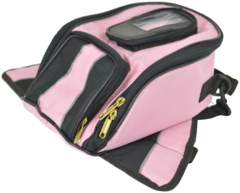 Small Magnetic Motorcycle Tank Bags Black with Cell Phone pocket