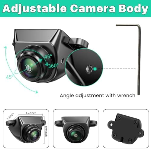 GreenYi AHD Monitor Camera Set, 800x480 HD TFT Monitor + Universal AHD 1080P Trajectory Rear Camera with Adjustable Fisheye Lens