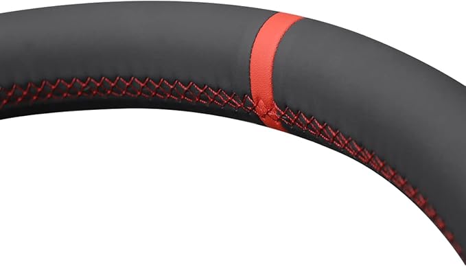 MEWANT Custom DIY Black Artificial Leather Steering Wheel Protector Wrap for Dodge RAM 1500 1500 Classic 2500 3500 5500