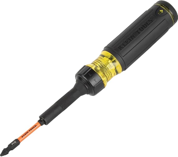 Klein Tools Pliers and Ratcheting Screwdriver 13-in-1 Bundle with 9-Inch Side Cutting Pliers, Crimper, Fish Tape Puller and 6 Double-Ended Bits