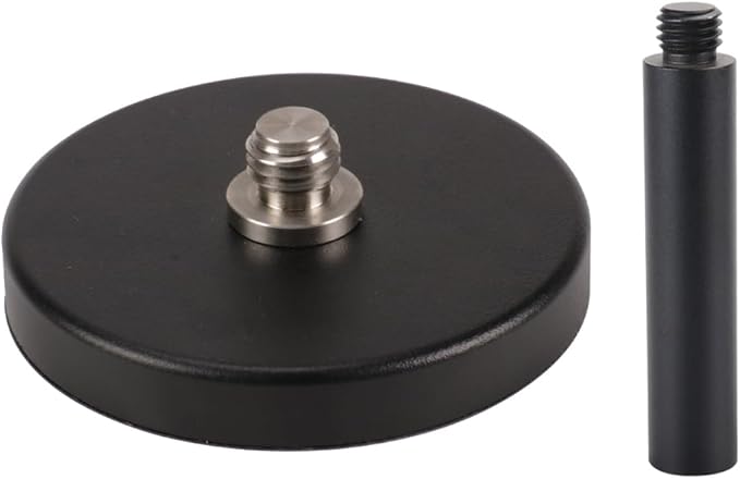 Professional GNSS Antenna Magnetic Mount for Survey Vehicles & Metal Surfaces | 5/8”x11 Thread, 100mm Extension Rod | Heavy-Duty Survey GPS Mount, GNSS Antenna Mag(2PCS)