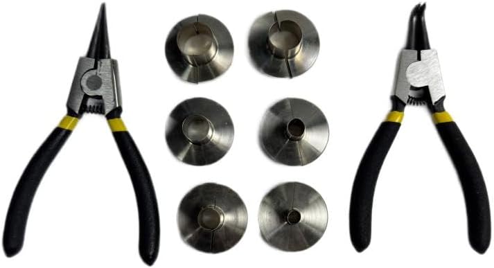 2 Models Air Hose Removal Tool Set for Volvo and Euro Trucks, 6-16mm, Stainless Steel, 88800414 JD006-1 JD006-2 JD006-3 (One-piece Air Tube Removal Tool+ Pliers)