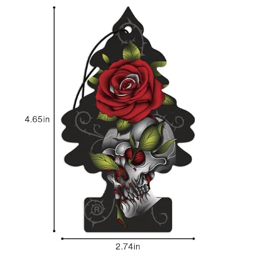 LITTLE TREES Car Air Freshener | Hanging Tree Provides Long Lasting Scent for Auto and Home | 24 Air Fresheners |Rose Thorn