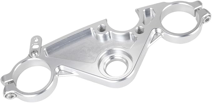 ONE.K.S Motorcycle Uplink Triple Tree Forks Front End Upper Top Clamp CNC Aluminum Steering Clamp Fit for YZF R6 European Version 2017-2025 (Silver)