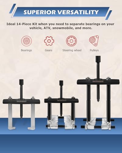 DAYUAN 52 in 1 Custom Bushing Driver Set - Bundle with - 14pcs Bearing Separator Puller Set