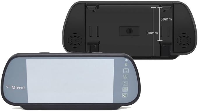 18mm HD Car Third Roof Top Mount Brake Light 3 Rear View Camera Parking Safety Assistant, for Benz Sprinter 2-T 3-T 4-T 5-T Kasten B901 B902 B903 B904 B905 616 CDI (with 4.3-inch Rearview Mirror)