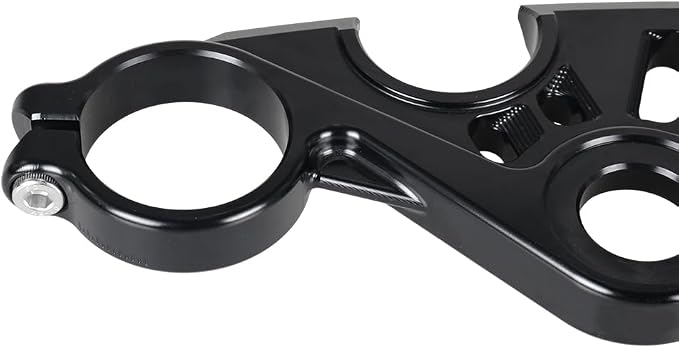 ONE.K.S Motorcycle Uplink Triple Tree Forks Front End Upper Top Clamp CNC Aluminum Steering Clamp Fit for YZF R6 European Version 2017-2025 (Black)