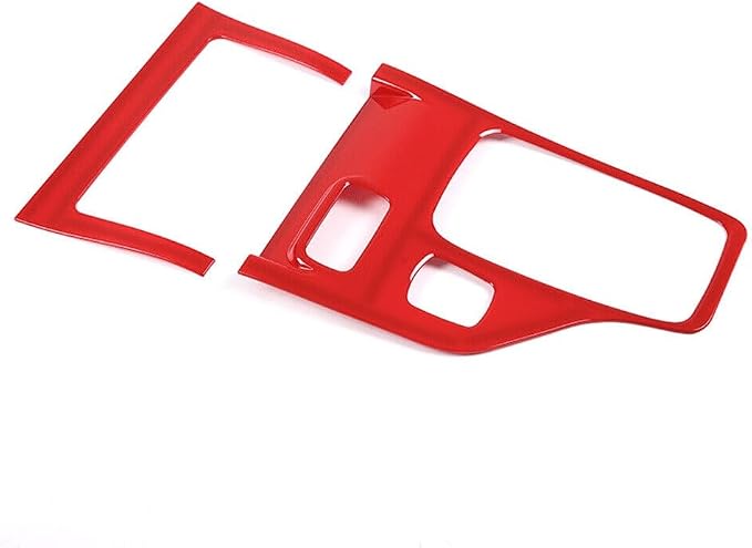 Red ABS Central Control Gear Shift Panel Trim Cover，Fit ForFor-d Ranger 2015-2022,Center Console Gear Shift Interior Frame Panel Trim Cover Stickers Interior Accessories