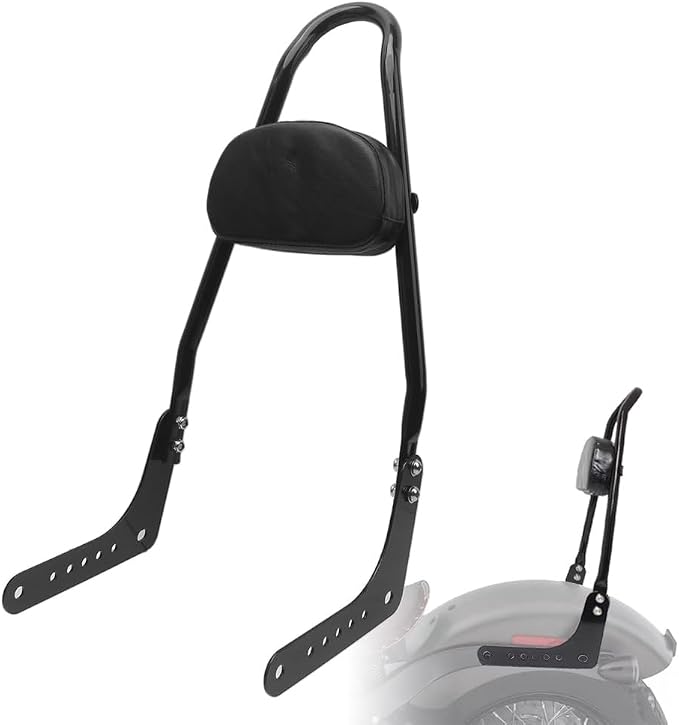 Detachable Passenger Backrest Pad Sissy Bar Fit for 2018-later Harley Softail FLDE FLHC FLHCS FLSL FXST FXBB FXBBS,Black