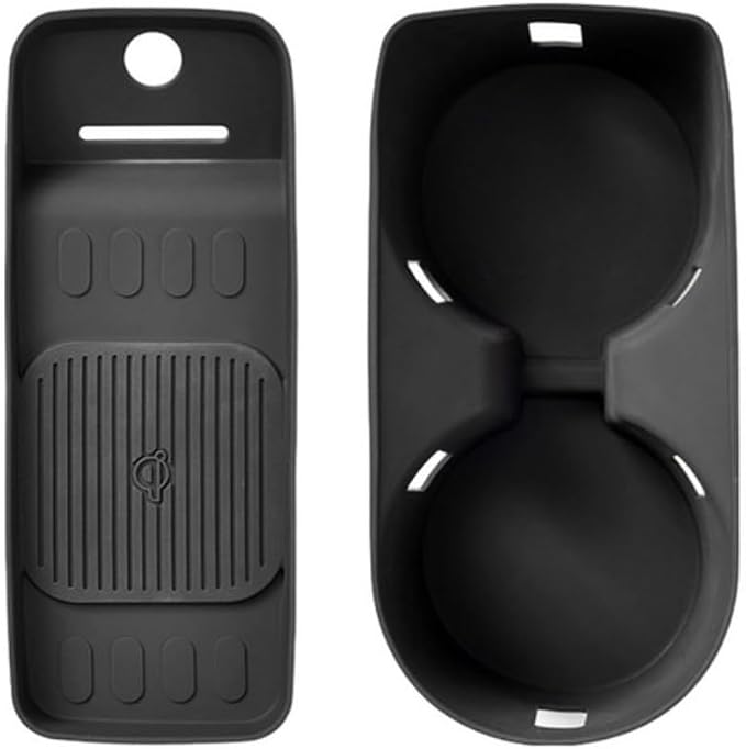 BIBIBO 2Packs for 2026 Hyundai Palisade Center Console Cup Holder 2026 Hyundai Palisade Console Wireless Charging Mats & Console Cup Holder Insert 2026 Palisade Silicone Console Tray 2026 Palisade