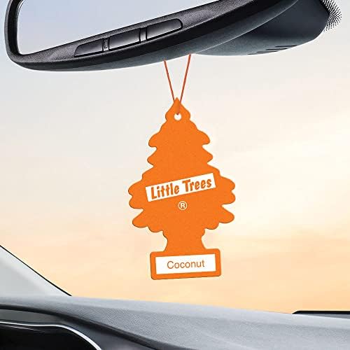 LITTLE TREES Car Air Freshener | Hanging Tree Provides Long Lasting Scent for Auto and Home | 24 Air Fresheners |Coconut