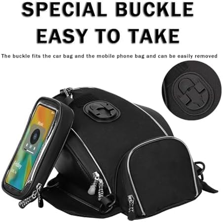 Motorcycle Tank Bag for BMW K1600B K1600GT K1600GTL K1600 B GT GTL, Magnetic & Strap Mount Tank Bag for Motorcycles, Motorcycle Touring Navigation Luggage Bag Tank Bags,A Strap