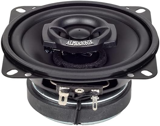 Alphasonik 1 Pair of NS42 Neuron Series 4" (240 Watts Max for The Pair) 120 Watts Max Per Speaker 2-Way Full-Range Car Audio Speaker with PEI Dome Tweeter Polypropylene Cone Grilles Included