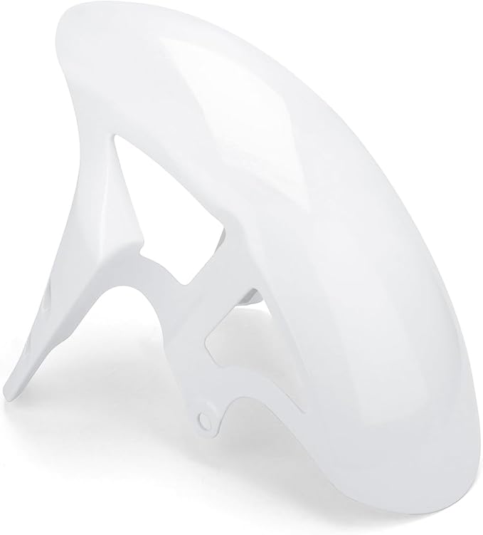 Motorcycle Front Fender, Tire Hugger Fender Mud Guard for Y-AMAHA YZF R1 R6 R10, Front Wheel Mudguard Splash Guard Fit Fairings Parts (White)