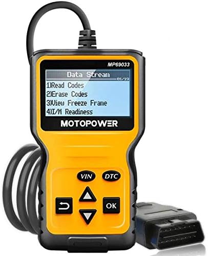 MOTOPOWER MP0514A 12V Battery Tester with MP69033 Car OBD2 Code Reader Scanner