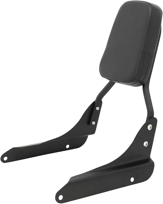 Passenger Sissy Bar Rear Backrest Pad for Honda Shadow VLX 600 VT600C VT600CD Deluxe 1998-2008, Black