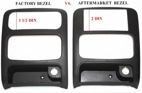 Aftermarket Double Din Stereo Installation Dash Kit Bezel + Standard Wire Harness & Antenna Adapter Compatible with Jeep Liberty 2003-2007
