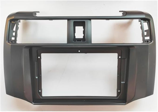 9'' Car Radio Stereo Dash Frame Fascia Bezel Panel Compatible for Toyota 4 Runner 2010 11 12 13 14 15 16 17 18 19 Install Mount Kit Black