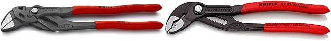 KNIPEX Pliers Wrench (8601250) 10-Inch and KNIPEX 8701180 7-1/4-Inch Cobra Pliers