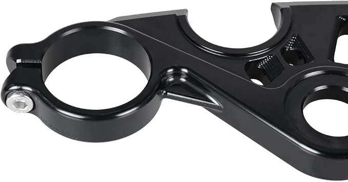 ONE.K.S Motorcycle Uplink Triple Tree Forks Front End Upper Top Clamp CNC Aluminum Steering Clamp Fit for YZF R6 European Version 2017-2025 (Black)