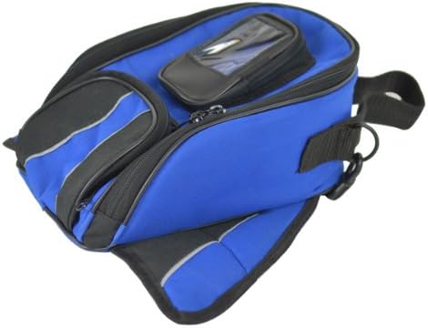 Small Magnetic Motorcycle Tank Bags Black with Cell Phone pocket