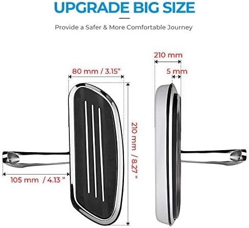 KEMIMOTO Passenger Floorboards with Mount Bracket Kits Motorcycle Floorboards Compatible with 1993-2024 2025 Touring Road Glide Street Glide Road King Chrome