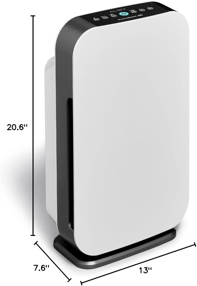 Alen BreatheSmart 35i Air Purifier with Pure HEPA Filter - Ideal for Dust & Allergens in 500-1,000 Sq. Ft.