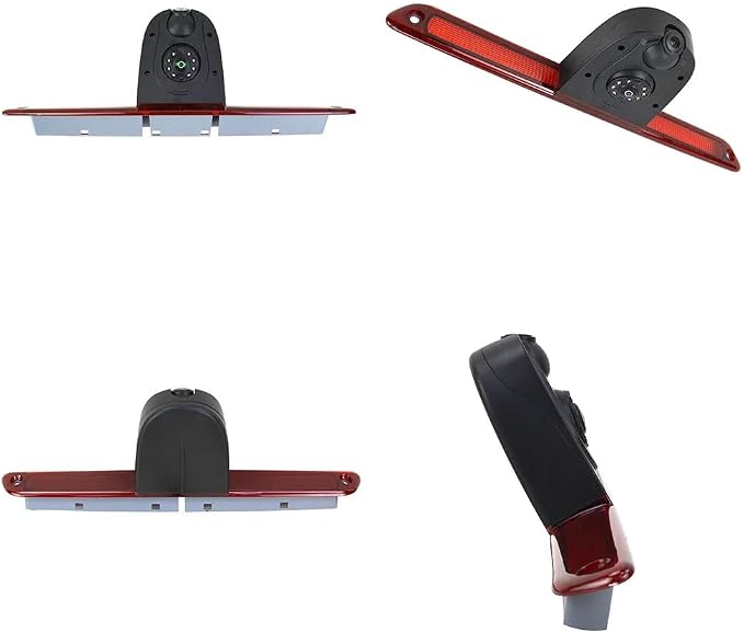 【New Super Dual Lens】 Car Rear View Camera Brake Light Reversing System in 3rd Brake Light with Rear View Camera Replacement for Van Mercedes Benz Sprinter W906/ VW Crafter Caravelle 2007-2015