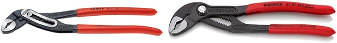 KNIPEX Tools - Alligator Water Pump Pliers (8801250), 10-Inch & - 8701180 Knipex 87 01 180 7-1/4-Inch Cobra Pliers