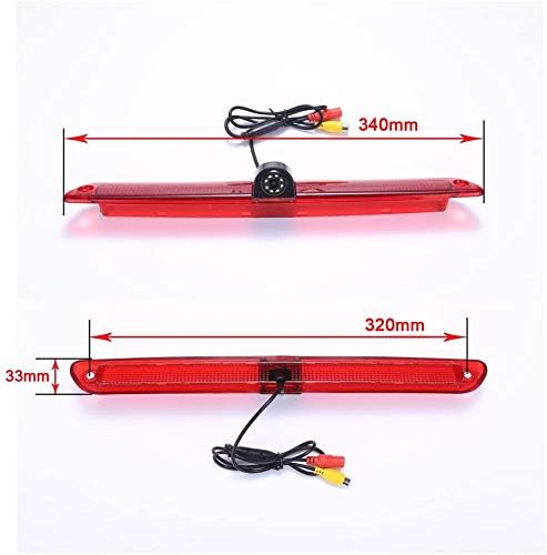 HD Brake Light Backup Camera with Rear-View Mirror Monitor, Waterproof Night Vision Car Roof Reversing Camera Replacement for VW Crafter Caravelle 2007-2015/Mercedes Sprinter W609 W907 W910 316 CDI