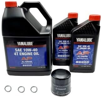 Yamaha STRATOLINER (2012-2014) all Models Oil Filter Change Kit Yamaha Part# 5GH-13440-80-00 and 6 Quarts All Purpose LUB-10W40-AP-12