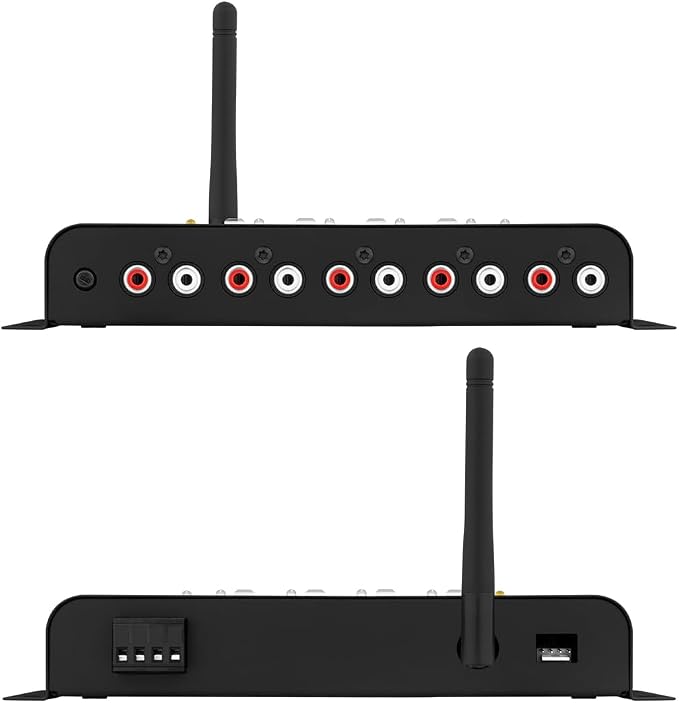 Taramps Pro 2.4 BT Bluetooth DSP Crossover Full, Digital Signal Processor, Car Audio Equalizer with App, Gain up to 9V, 15 Band Graphic Equalization, 12 preset EQ, 2 in and 4 Out, High Level Input