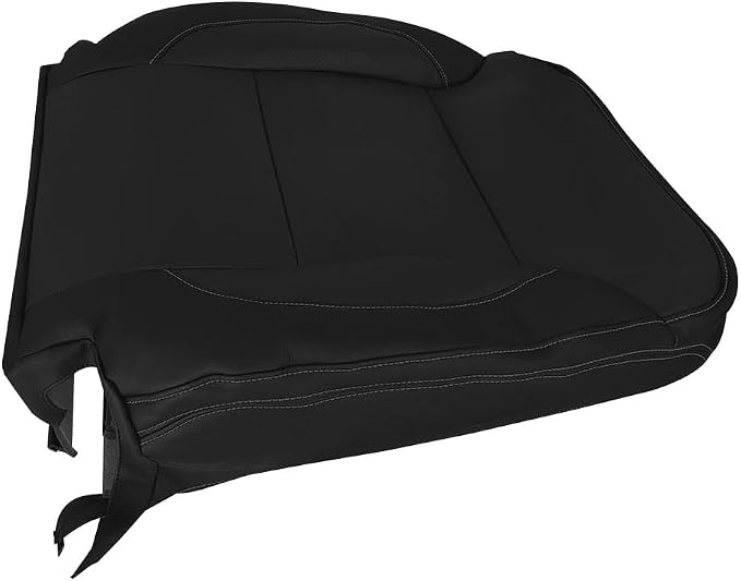 Driver or Passenger Side Top Back Replacement Perforated Leather Seat Cover Black Fit for Chevy Silverado Tahoe Suburban GMC Yukon Sierra 1500 2500HD 3500HD 2015-2019
