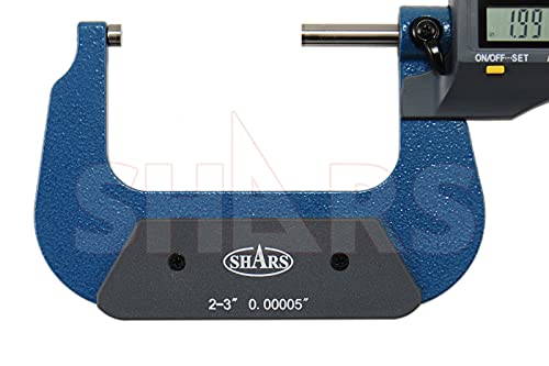 Shars 2-3"/50-75mm Solid Metal Frame Electronic Outside Micrometer 303-2465 P