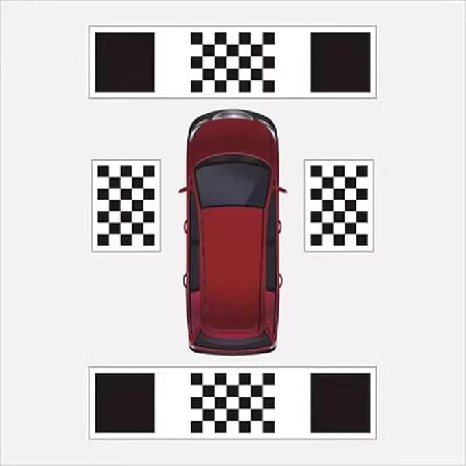 360 Car Camera Calibration Mats, Auto Diagnostic Grid Cloth Tools for Panoramic Bird's-Eye Vehicle Backup DVR System, E + A