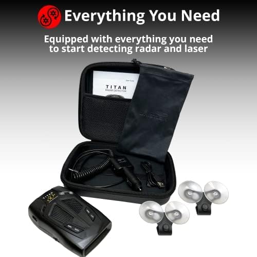 Whistler Titan Extreme Performance Radar Detector and Laser Detector, 360° Maxx Coverage, Auto Learning Technology, DSP Technology Provides Maximum Sensitivity, GPS Enhanced Features, TFSR