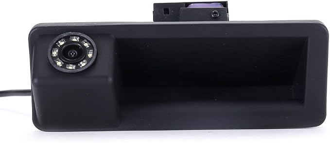 HD 8LED Night Vision Rear View Reverse Trunk Handle Backup Camera Compatible with BMW 520Li 525Li 530i 535Li 328Li 320Li Z3 Z4 Z8 i3/328i/F30 316i/F15/E60 E61 E70 E71 E72 E82 E88 E84 E90 E91 E92 E93