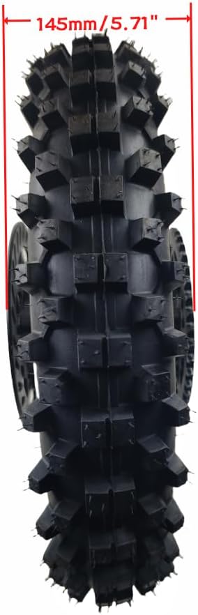 14 "Rear Wheel Rim Tire Assembly for Dirt Bike 90/100-14 15mm axle Rear Wheel Rim Tire Fits 50cc-125cc dirt bike TTR SSR CRF Apollo Includes brake disc and sprocket