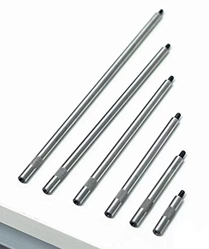 Dial & Electronic Indicator Extension Stem Rod Set 6 Piece 1", 2", 3", 4", 5", 6" Combine to 0-21" Include Plastic Case