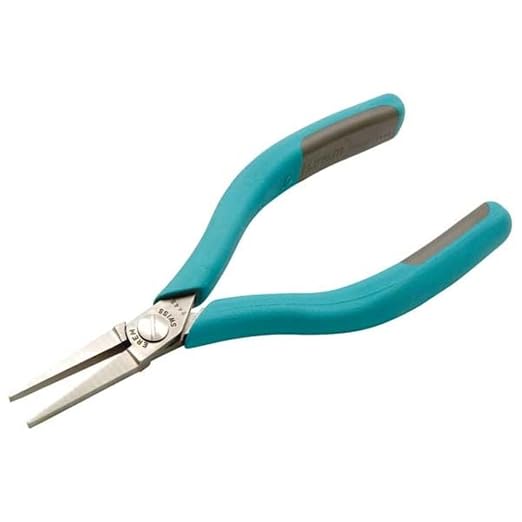 Erem 5 3/4 in Flat Nose Plier,Side Cutter Ergonomic Handle 2442P - 1 Each