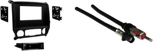 Metra 99-3014G Chevy Silverado and Sierra 2014-UP Single DIN/Double DIN (Black) & 40-EU10 Antenna to Radio Adapter Cable for Select 2002-Up BMW/Volkswagen Vehicles,Black